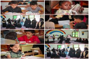 متابعة أنشطة مشروع التعليم التعويضي في "كود قرو" بمديرية البريقة