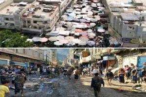 حملة لإزالة عشرات البسطات من الشوارع الرئيسية في تعز