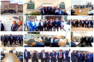وزيرا الزراعة والخدمة  ونائب المحافظ وممثل الفاو يتفقدون المشاريع الإنشائية في المجمع الزراعي بعدن