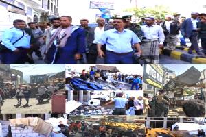 لليوم الثاني.. فرع الأشغال بـ«القاهرة» يواصل إزالة المخالفات في شوارع مدينة تعز