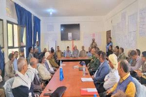 وكيل أول محافظة تعز يترأس لقاء موسع لقيادة السلطات المحلية في مديريات المواسط والصلو وسامع