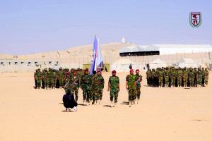 قوات دفاع شبوة تحتفل بتخريج اللواء الثامن واستعراض جاهزيته القتالية