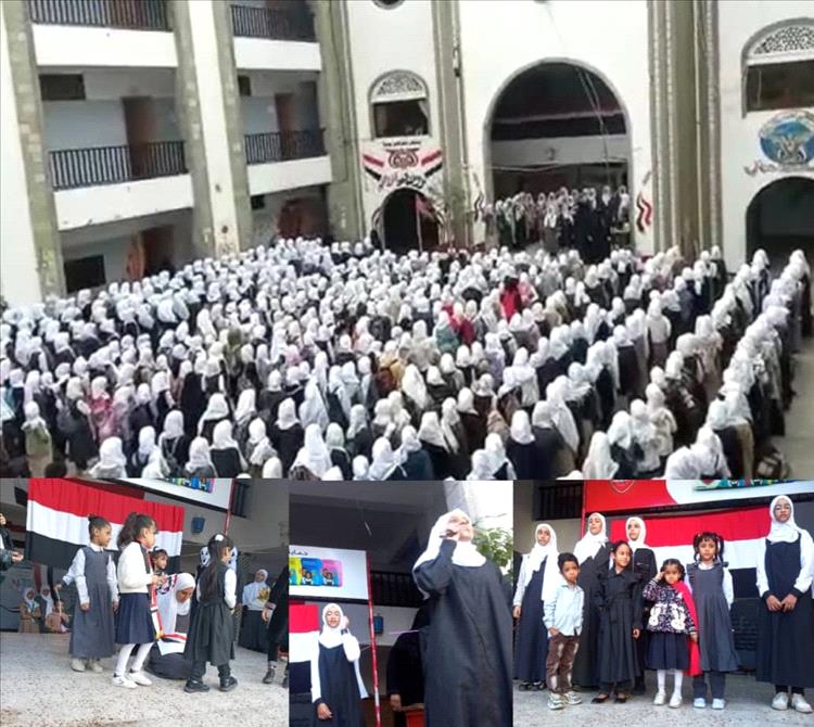 مدرسة الحمزة بتعز تحتفي بذكرى ثورتي 26 سبتمبر و14 أكتوبر ببرنامج إذاعي متميز