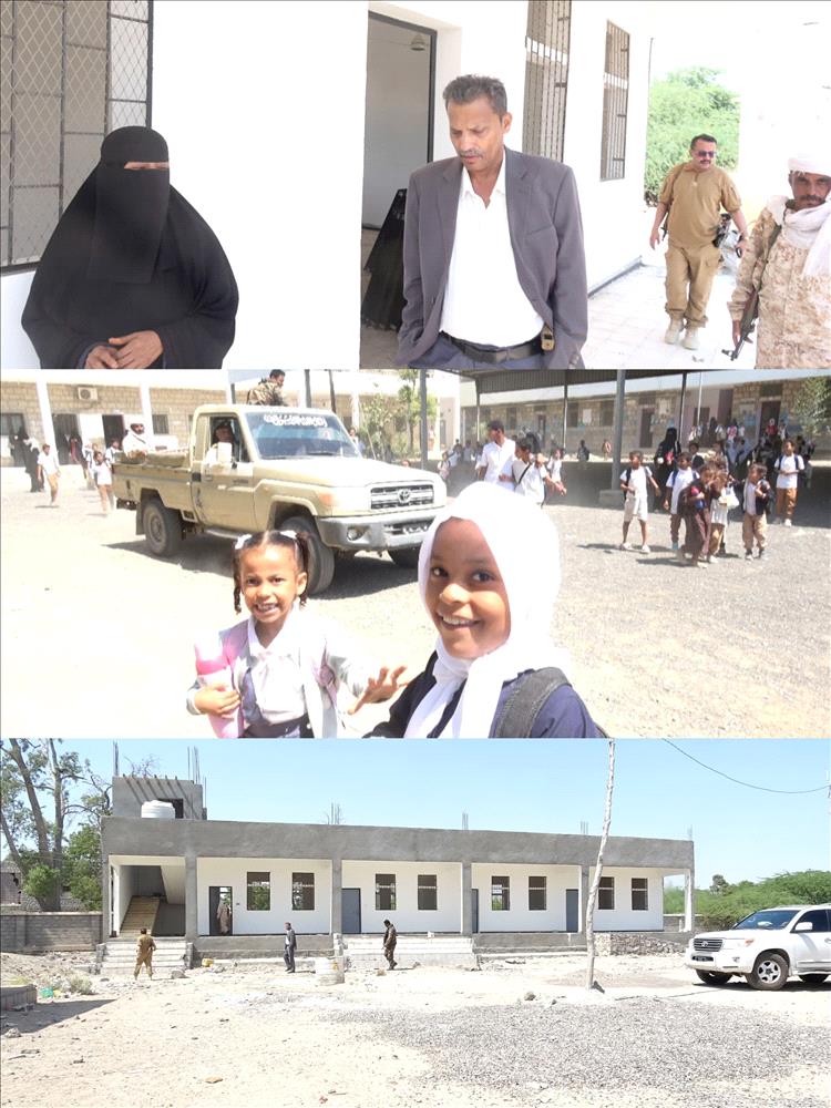 محافظ أبين يتفقد مدرسة 14 أكتوبر بزنجبار التي تم فيها إنجاز أربعة فصول دراسية بتمويل من السلطة المحلية