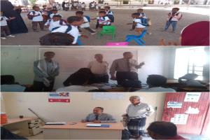 مدير عام تربية أبين يتفقد سير العملية التعليمية في عدد من مدارس م/ خنفر