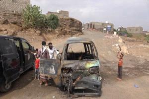 احتراق باصين بحادثين منفصلين في مأرب
