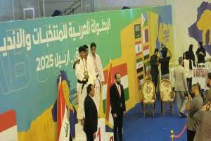 المصفري يشيد بإنجاز البطل يونس حسين ناصر في البطولة العربية للجودو