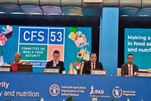 وزير الزراعة والري والثروة السمكية يشارك في أعمال الدورة الـ53 للجنة الأمن الغذائي العالمي ( CFS) في روما