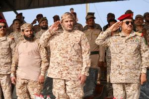 ‏بحضور وزير الدفاع.. عرض عسكري مهيب لقوات العمالقة الجنوبية