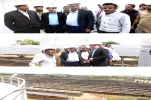 محافظ أبين ونائب وزير المياه والبيئة يطلعان على عمل ونشاط مؤسسة المياه ويتفقدان سير العمل في محطة آبار الحصن