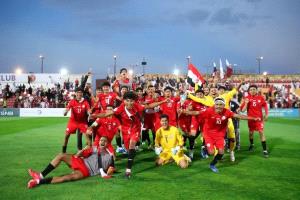 نادي الحبيلين يبارك تأهل منتخب الشباب ويتغنى ببطل الحراسة وضاح الردفاني