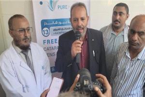 القادري والشدادي يدشنان المخيم الطبي المجاني للعيون بمستشفى زنجبار