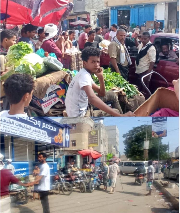 مكتب الأشغال العامة في مديرية خنفر يواصل حملته لتصفية وترتيب الأسواق في جعار