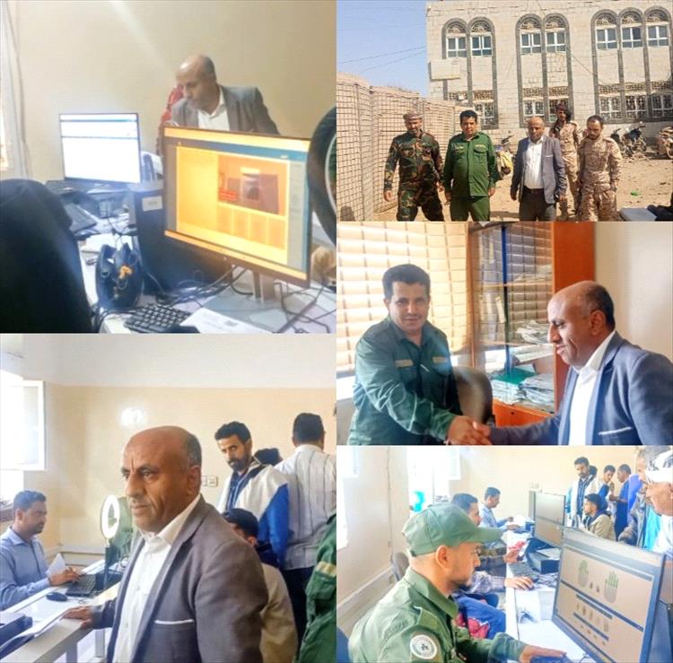 مدير عام الحصين يطلع على سير العمل في فرع الأحوال المدنية والسجل المدني بالمديرية