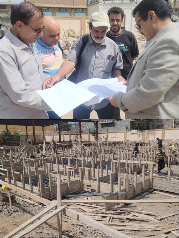 مدير عام المنصورة يدشن مشروع بناء مكاتب التربية والتعليم والصحة العامة