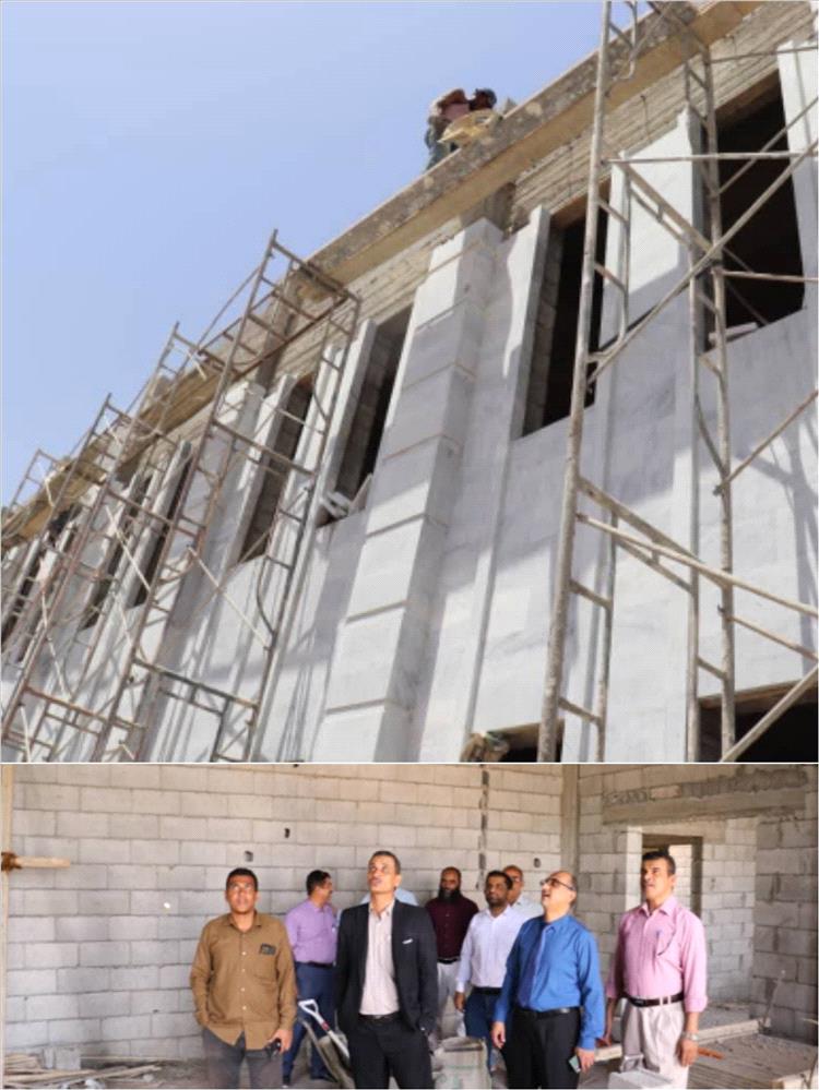 رئيس جامعة شبوة يتفقد مشروع مبنى كلية الطب بالحرم الجامعي الجديد