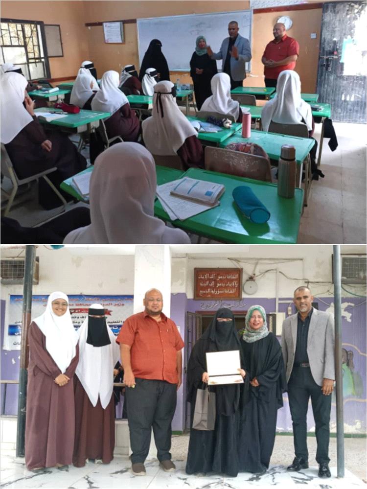 وكيل تعليم عدن ومدير تربية صيرة يزوران ثانوية باكثير