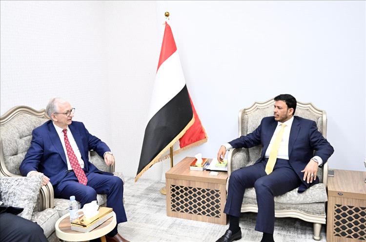 عضو مجلس القيادة الدكتور عبدالله العليمي يبحث مع السفير الالماني مستجدات الاوضاع وآفاق التعاون