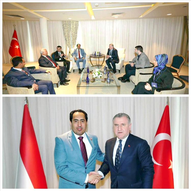 الوزير البكري يبحث مع نظيره التركي سبل تعزيز العلاقات بين اليمن وتركيا