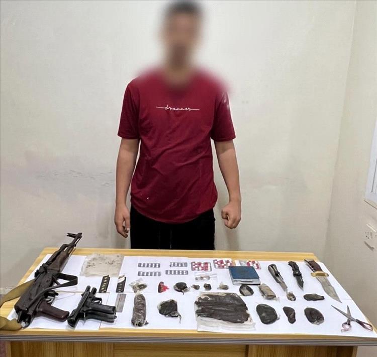 المقدم مياس الجعدني في عملية نوعية ضبطنا احد اخطر مروجي المخدرات وبحوزته كمية من الحشيش بمنطقة التقنية.