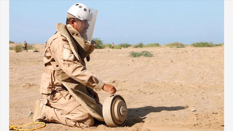 مسام يتلف آلاف الألغام ومخلفات الحرب في باب المندب