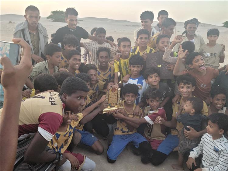 الأجيال بطلاً لبطولة الأديب والإعلامي الشهيد أحمد بوصالح للناشئين في منطقة عرقة بشبوة