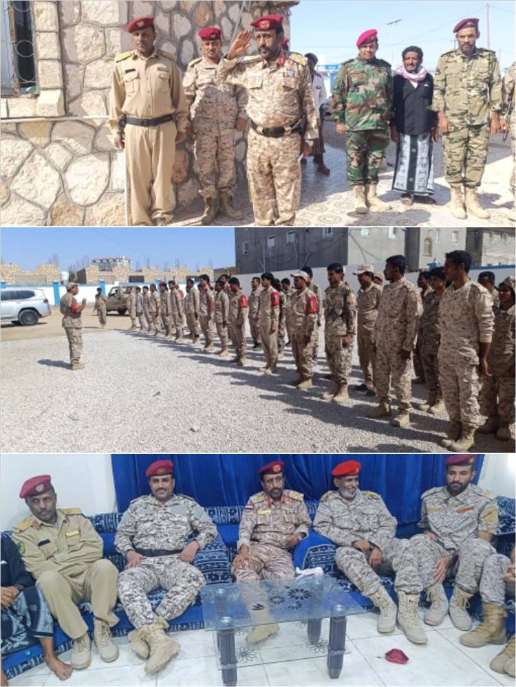 قائد محور الغيضة يتفقد جاهزية لواء الشرطة العسكرية ويشيد بمستوى الأداء