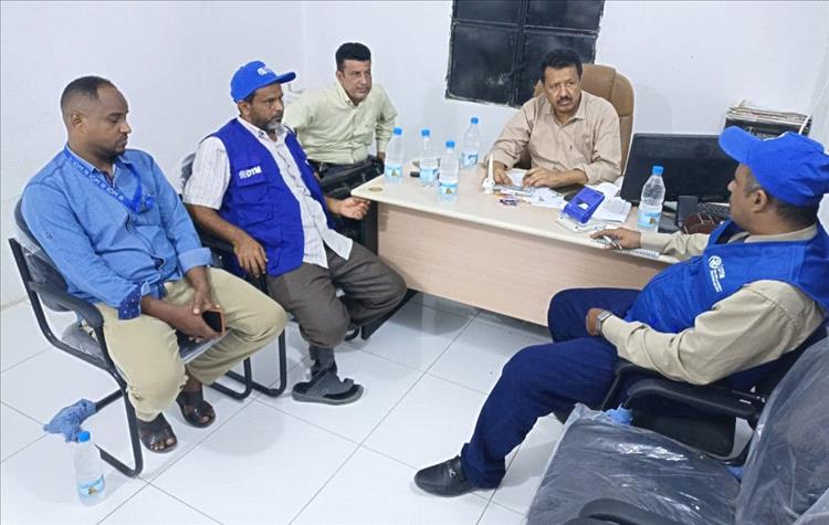 مدير عام مديرية رضوم يلتقي منسق المنظمة الدولية للهجرة لتدشين الجولة 41 من تقييم المنطقة الفرعية