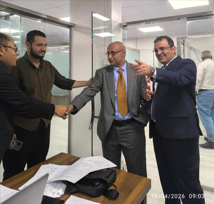 مدير العلاقات العامة بمؤسسة عدن الغد للإعلام يزور البنك اليمني للإنشاء والتعمير ويطّلع على نشاطه في عدن