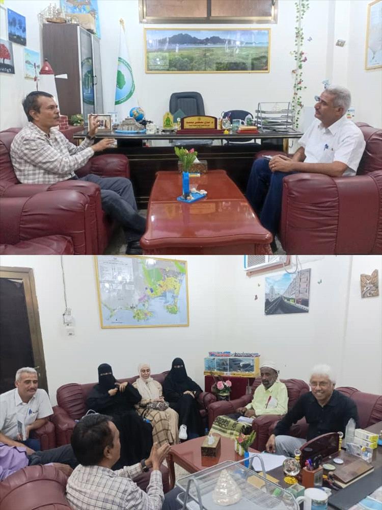 بحث سبل التعاون المشترك بين حماية البيئة في عدن ومكتب السياحة وتدرس أوضاع المحميات