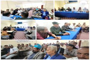 مدير عام المديرية ومدير أمن الضالع يبحثان مع اللجان المجتمعية تعزيز الأمن والاستقرار في قعطبة