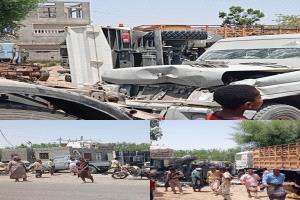 وفاة شخص وإصابة آخر في حادث سير بالقرب من الحوطة بمحافظة لحج