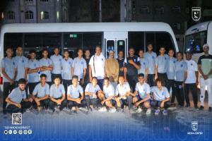 بعثة الأزرق تشد الرحال صوب أبين تأهباً لافتتاح مشوار الدوري العام أمام فحمان