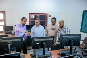 عمادة كلية الحاسوب وتكنولوجيا المعلومات تتفقد اللمسات الأخيرة لافتتاح معامل الحاسوب الحديثة