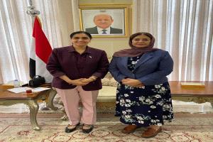 سفيرة بريطانيا لدى بلادنا: ناقشنا مع السفيرة جميلة رجاء فرص اليمن وتحدياته ودعم الإصلاحات