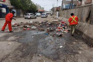 بتوجيهات من مدير عام المديرية..  تنفيذ حملة نظافة واسعة في شارع الثقافة بمديرية خور مكسر