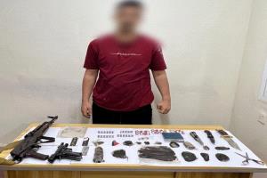 المقدم مياس الجعدني في عملية نوعية ضبطنا احد اخطر مروجي المخدرات وبحوزته كمية من الحشيش بمنطقة التقنية