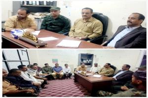 المدير بكر الشاعري يلتقي بالعميد عيدروس الثوير لمناقشة الأوضاع الأمنية بالمديرية