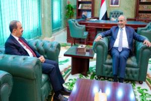 عضو مجلس القيادة محمود الصبيحي يلتقي وزير الإعلام ويوجه بحشد كافة الامكانيات لدعم معركة الوعي