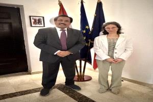 هاني علي سالم البيض يكشف تفاصيل لقاء مع السفيرة الفرنسية ويؤكد أهمية دعم مسارات التعافي في اليمن