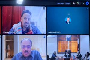 وزير المياه والبيئة يبحث مع البنك الدولي و"اليونبس" تعزيز التعاون المشترك