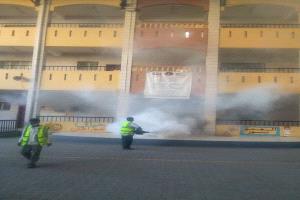 حملة رش ضبابي تستهدف مدارس وثانويات مديرية صيرة بعدن