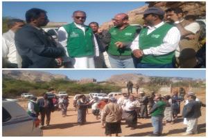 فريق البرنامج السعودي للتنمية وإعمار اليمن ومكتب الأشغال يزوران حبان ويعتمدان تأهيل طريق العرم هدى بطول 10 كلم