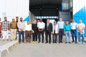 وفد البنك الدولي يشيد بمستوى الإنجاز في مشروع مركز الإنزال السمكي (الدوكيارد) بعدن