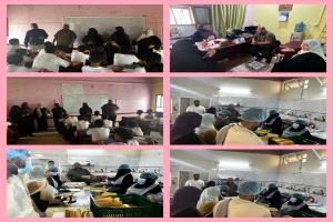 مدير إدارة التربية والتعليم في صيرة يتفقد سير العملية التعليمية بمدرسة باحميش