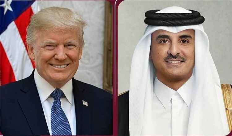 أمير قطر والرئيس الأميركي يناقشان جهود خفض التصعيد