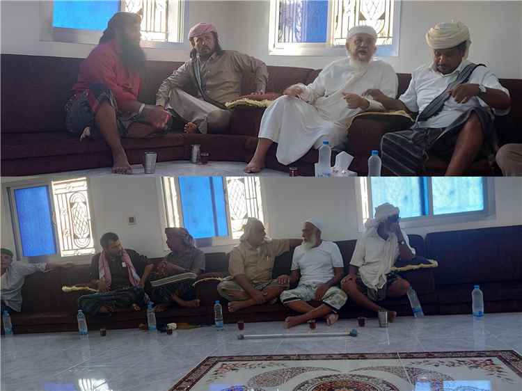 وفد من آل باقطمي يصل الحوطة يعزي بوفاة بن ياسين والعاقل سالمين يبعث برقية عزاء عبر الهاتف