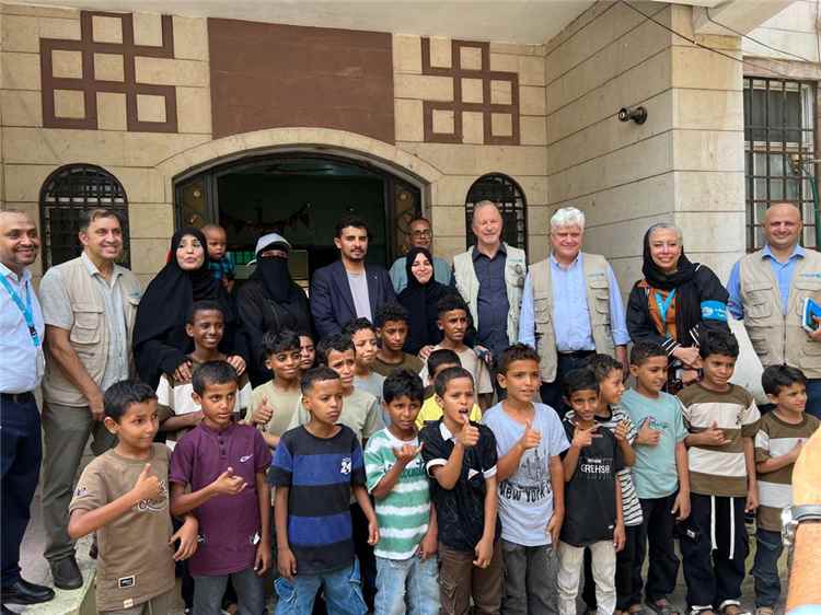 وفد رفيع من اليونيسف يطلع على جهود حماية الطفولة في مراكز مكتب وزارة الشؤون الاجتماعية بالعاصمة المؤقتة عدن