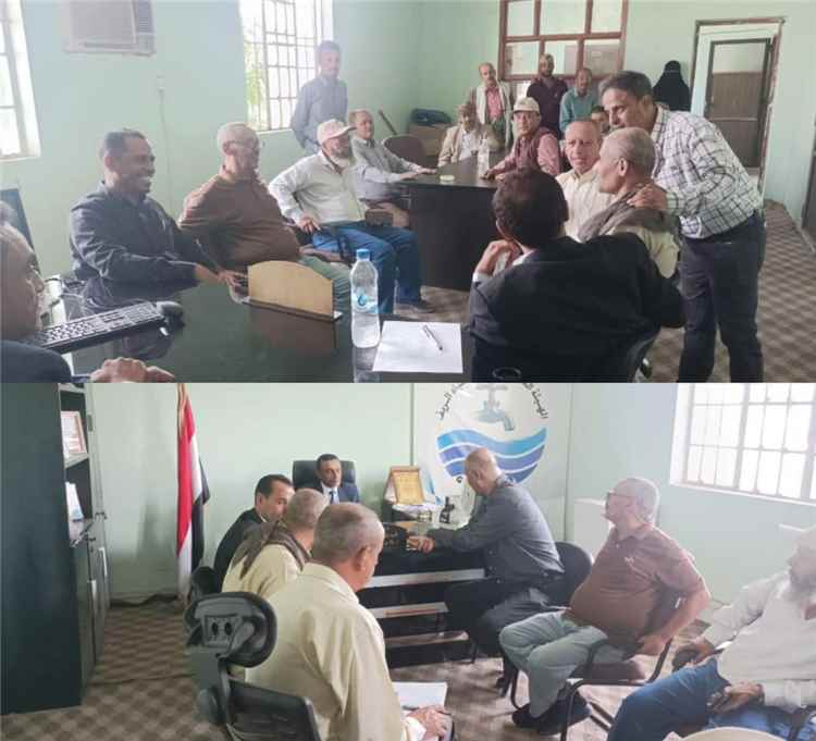رئيس الهيئة العامة لمشاريع مياه الريف يتفقد فرع الهيئة بمحافظة تعز ويشيد بجهود كوادره