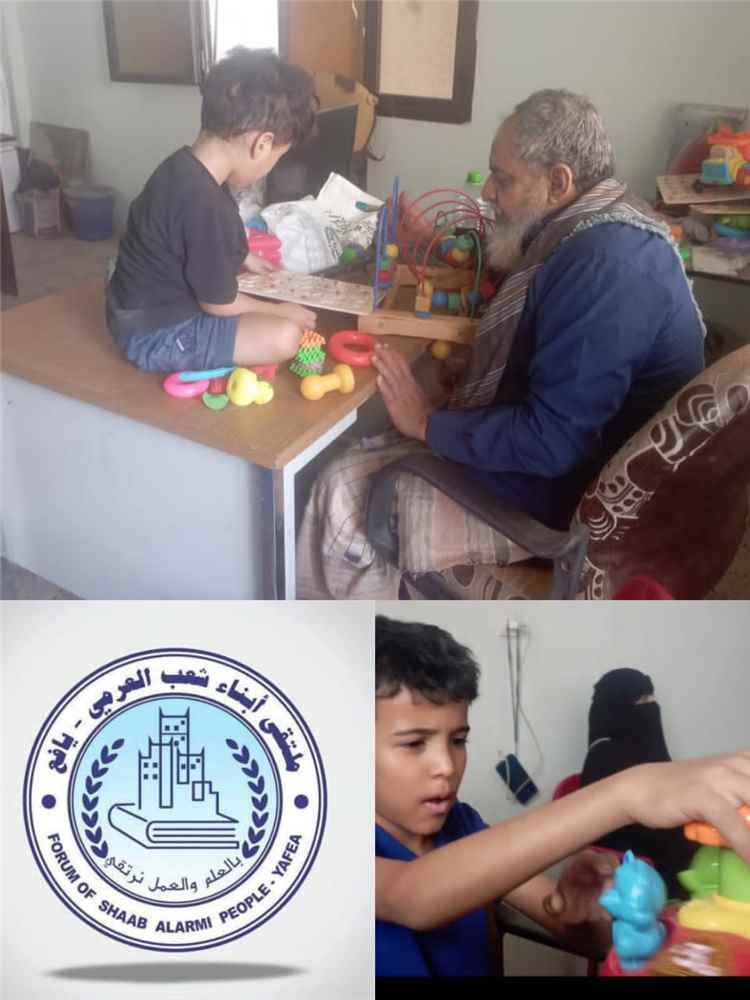 رئيس مركز الحصن بجعار يشكر رجل الخير أمين حيدرة أبو أسامة لدعمه الأطفال ذوي الاحتياجات الخاصة
